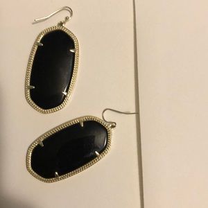Black and gold earrings
